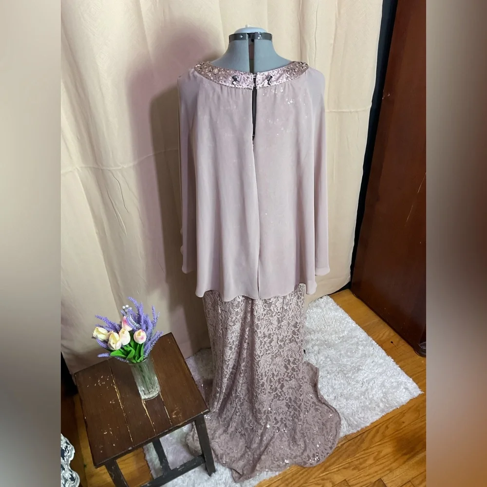 Ignight Evenings By Camille La Vie Blush Mother Of The Bride Long Formal Dress - Picture 8 of 13